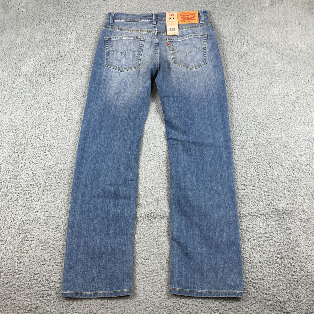 NEW Levis 511 Slim Jeans Boys 14 Reg 27x27 Blue Stretch Denim 91R511
